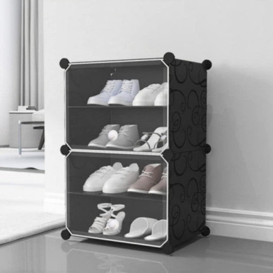 4 Layer Shoe Rack With Transparent Door