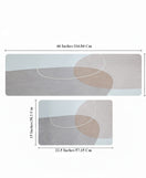 Kitchen Floor Mat Non-slip Set Of 2 Pcs - Abstract Geometric Design