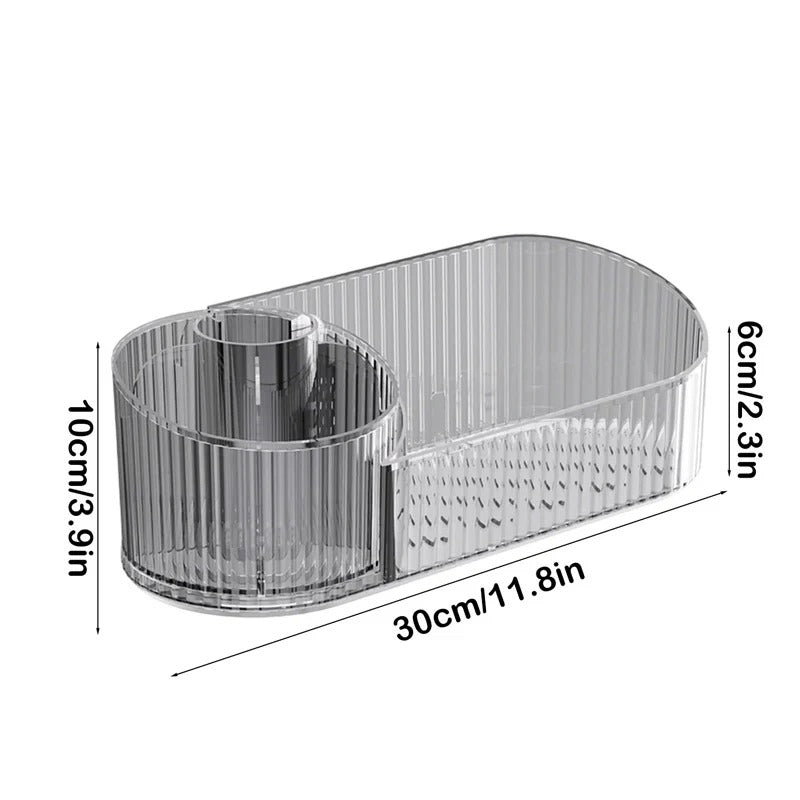 360 Rotating Makeup Organizer Cosmetic Storage Tray