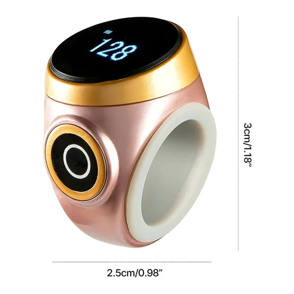 HD LED Zikr Ring Illuminated Digital Prayer Counter Ring