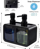 4 in 1 Manual Press Liquid Dish & Hand Soap Dispenser