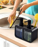 4 in 1 Manual Press Liquid Dish & Hand Soap Dispenser