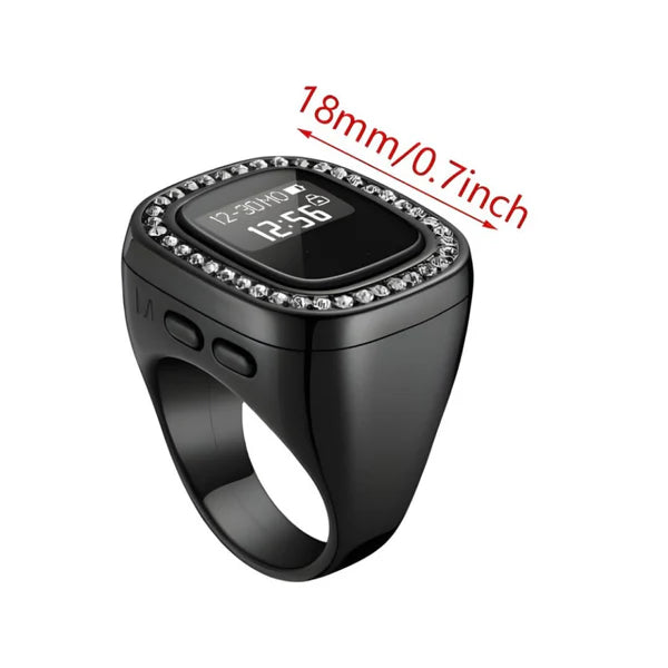 Diamond LED Rechargeable Zikr Ring Islamic Digital Tasbeeh Ring
