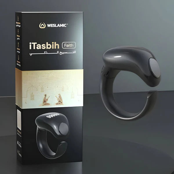 Smart Digital Tasbih Zikr Ring Rechargeable LED Prayer Counter Ring