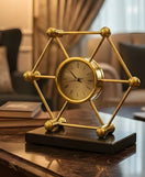 Hexagon Mantel Marble Clock Elegant Decorative Table Clock