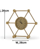 Hexagon Mantel Marble Clock Elegant Decorative Table Clock