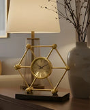 Hexagon Mantel Marble Clock Elegant Decorative Table Clock