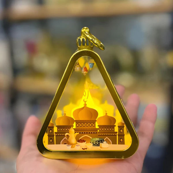LED Metal Ramadan Lantern Decorative Islamic Festival Light