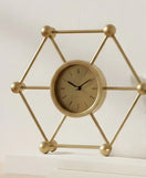 Hexagon Mantel Marble Clock Elegant Decorative Table Clock