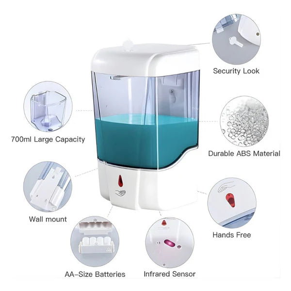 Automatic Liquid Soap Dispenser 700ml Wall Mounted