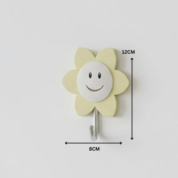 2 Pcs Sunflower Hooks Self Adhesive Decorative Wall Hooks