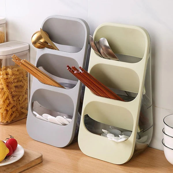 3 Layer Cutlery Stand Multi Tier Kitchen Organizer