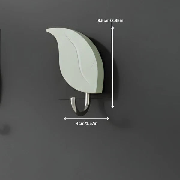 2 Pcs Leaf Hooks Self Adhesive Decorative Wall Hooks