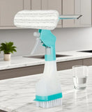 4 In 1 Double Sided Window Cleaning Squeegee With Spray Bottle
