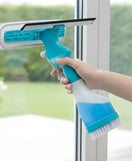 4 In 1 Double Sided Window Cleaning Squeegee With Spray Bottle