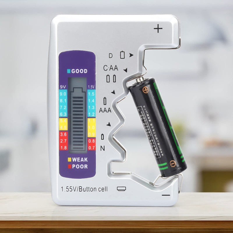 Digital Battery Tester Portable Universal Battery Checker for All Batteries