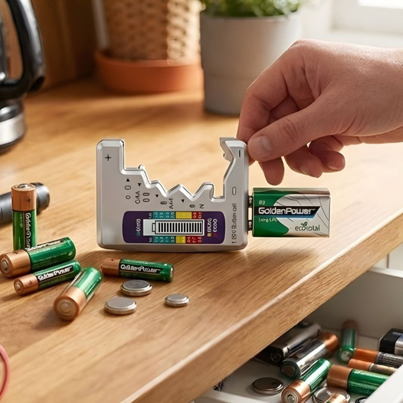 Digital Battery Tester Portable Universal Battery Checker for All Batteries