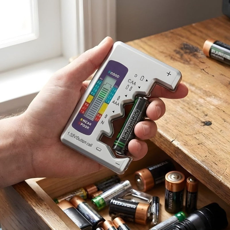 Digital Battery Tester Portable Universal Battery Checker for All Batteries