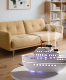 Steam Ship Aroma Diffuser LED Mist Humidifier with Flame Effect