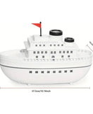 Steam Ship Aroma Diffuser LED Mist Humidifier with Flame Effect