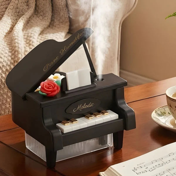 Piano Style Aroma Diffuser Ultrasonic Mist Humidifier With LED Light