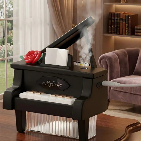 Piano Style Aroma Diffuser Ultrasonic Mist Humidifier With LED Light