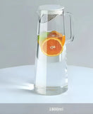 Glass Water Jug 1800ML Premium Transparent Drinking Pitcher
