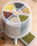6KG Rotating Cereal Dispenser Multi Grain Storage Container