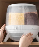 6KG Rotating Cereal Dispenser Multi Grain Storage Container