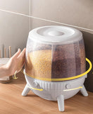 6KG Rotating Cereal Dispenser Multi Grain Storage Container