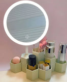 LED Makeup Mirror With Makeup Organizer Premium Product