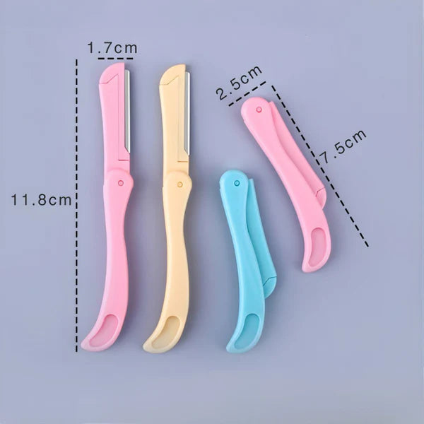 3 Pcs Foldable Eyebrow Razor Set Facial Hair Remover