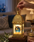 LED Metal Lantern With Ramadan Nasheed Light