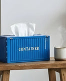 Cargo Container Design Tissue Box Organizer