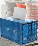 Cargo Container Design Tissue Box Organizer