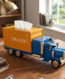 Vintage Cargo Truck Design Tissue Box Organizer