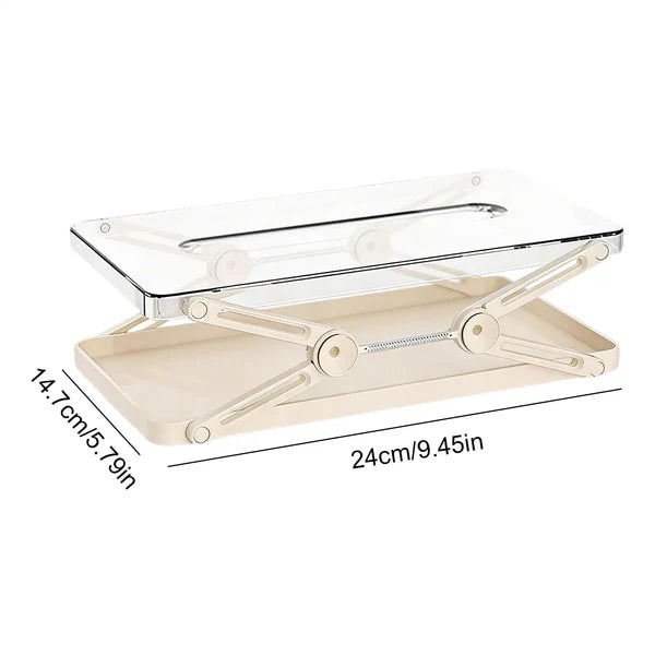 Transparent Acrylic Tissue Storage Box Adjustable Tissue Holder Organizer