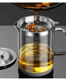 1200ML Glass Oil Filter Pot Kitchen Oil Strainer Container