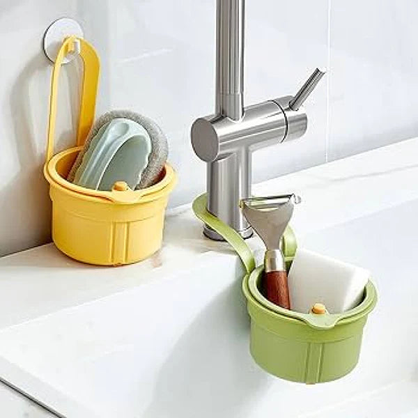 2 in 1 Sink Drain Basket Faucet Hanging Filter Bag