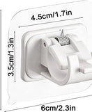 Pack of 2 Transparent PVC Adhesive Curtain Rod Hooks