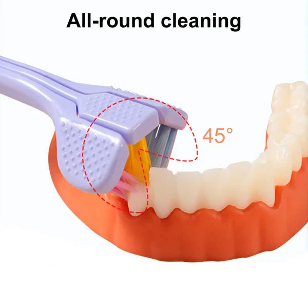 3 Sided 360° Rotating Toothbrush Pack of 2