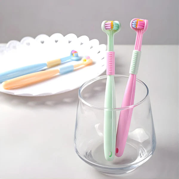 3 Sided 360° Rotating Toothbrush Pack of 2