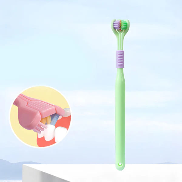 3 Sided 360° Rotating Toothbrush Pack of 2