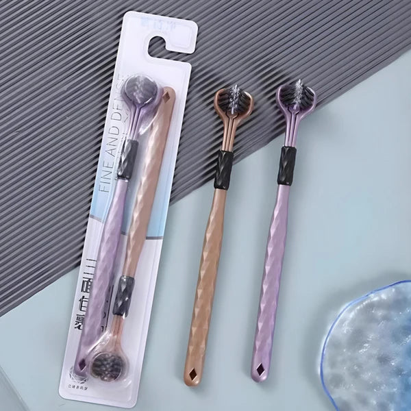 3 Sided 360° Rotating Toothbrush Pack of 2