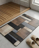 Nappa Leather Bath Mat Non Slip Rubber Base Bathroom Mat
