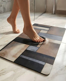 Nappa Leather Bath Mat Non Slip Rubber Base Bathroom Mat