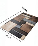 Nappa Leather Bath Mat Non Slip Rubber Base Bathroom Mat