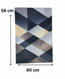 Modern Geometric Nappa Leather Bath Mat Non Slip Rubber Mat