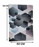 Hexagon Pattern Nappa Leather Bath Non Slip Rubber Mat