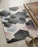 Hexagon Pattern Nappa Leather Bath Non Slip Rubber Mat